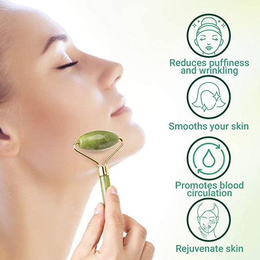 Jade Stone Face Roller, Eye Treatment Roller Reduce Wrinkles