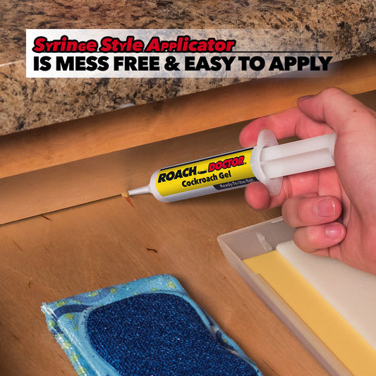 (Pack of 2)BulbHead Original Roach Doctor Cockroach Gel Ready-to-Use Cockroach Gel Bait - Outdoor & Indoor Roach Killer with Syringe Applicator